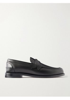 Christian Louboutin - The Plato Logo-Embellished Leather Penny Loafers - Men - Black - EU 40