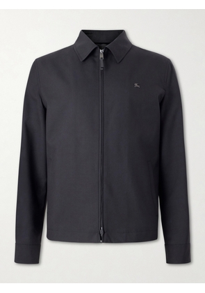 Burberry - Logo-Embroidered Wool Zip-Up Blouson Jacket - Men - Black - IT 46