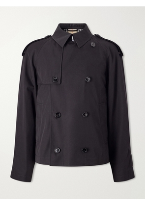 Burberry - Cropped Cotton-Gabardine Trench Coat - Men - Black - IT 46
