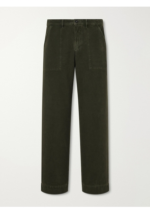 Massimo Alba - New Regata Straight-Leg Brushed Cotton Trousers - Men - Green - IT 46
