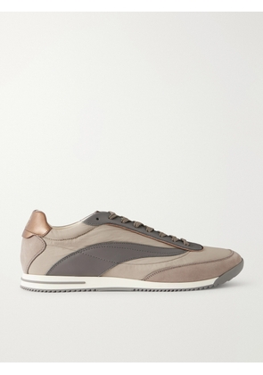 Brunello Cucinelli - Suede and Leather-Trimmed Shell Sneakers - Men - Gray - EU 40