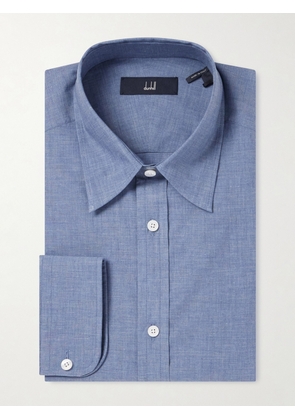 Dunhill - Cotton-Chambray Shirt - Men - Blue - EU 38