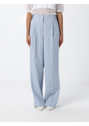 Actitude Twinset Striped Viscose Blend Straight Trousers
