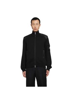 Padded Wool Zip-Up Cardigan