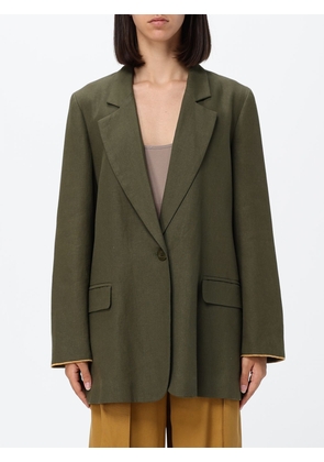 Twinset Single-Breasted Linen Blend Blazer