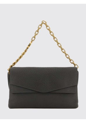 GUCCI Grained Leather Shoulder Bag with Removable Chain Handle