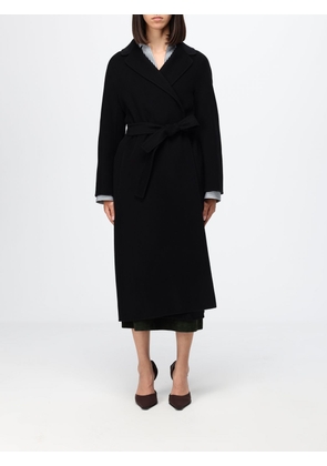 'S Max Mara Long Robe Coat in Pure Virgin Wool with Matching Belt