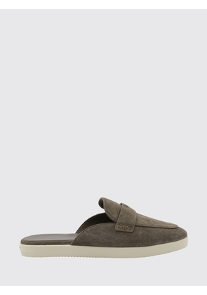 TORY BURCH Suede Low Heel Mules with Double T Logo by