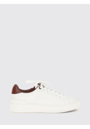 BALMAIN B-Court Smooth Leather Sneakers with Printed Logo