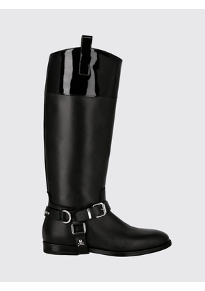 PHILIPP PLEIN Flat Ankle Boot Woman color Black