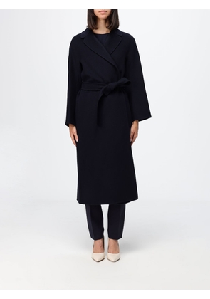 'S Max Mara Long Robe Coat in Pure Virgin Wool with Matching Belt
