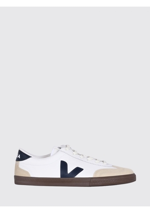VEJA Volley Low Top Sneakers in O. T. Leather with Contrast Logo