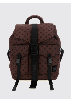 GANNI Backpack Woman color Brown