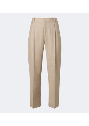 Jacquemus Croisiere pleated linen-blend pants
