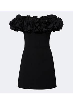 Rebecca Vallance Odetta applique off-shoulder crepe minidress