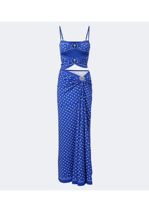 Christopher Esber Ruched Orbit Split bandana maxi dress