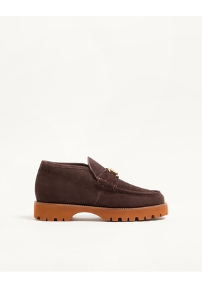 Valentino Garavani Lord Chunky Ankle Boot In Crust Leather Man TESTA DI MORO 40