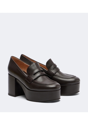 Gianvito Rossi Jenna leather loafer pumps