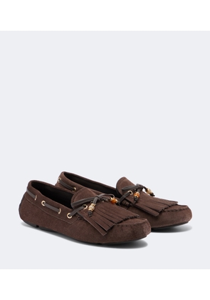Jimmy Choo Manon fringed suede boat shoes