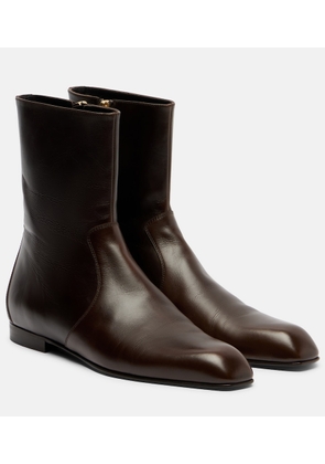 Khaite Colt leather ankle boots
