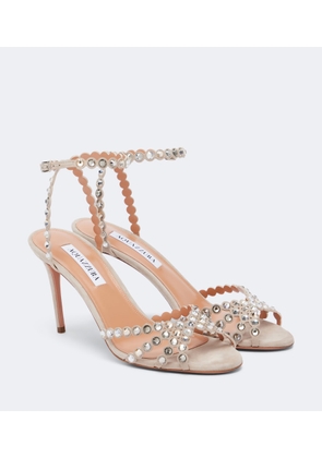 Aquazzura Tequila embellished suede sandals