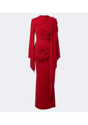 De La Vali Perisa draped jersey maxi dress
