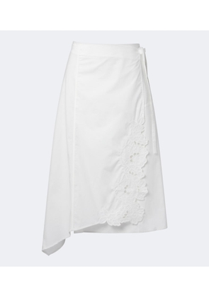 SIR Klara asymmetric cotton midi skirt