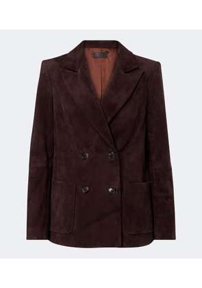 Stouls Jones double-breasted suede blazer