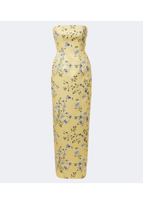 Emilia Wickstead Laelia floral bustier gown