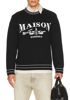 MM6 Maison Margiela Crewneck in Black - Black. Size XL/1X (also in L, M, S).