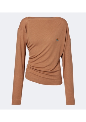 Vivienne Westwood Draped ribbed-knit top