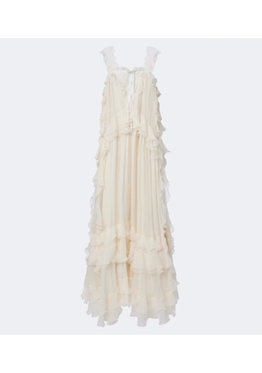 Chloe Ruffled silk muslin maxi dress