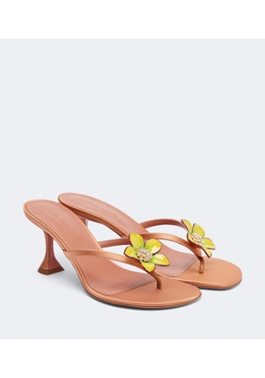 Amina Muaddi Vittoria embellished satin thong sandals