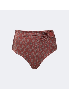 Johanna Ortiz Gathered printed bikini bottom