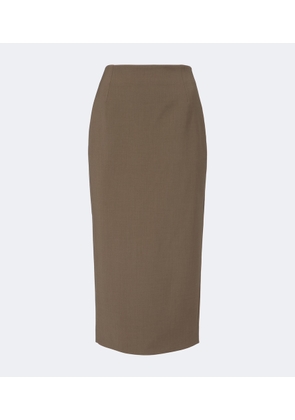 Mugler Wool-blend pencil skirt