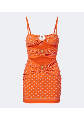 Christopher Esber Orbit bandana cutout minidress