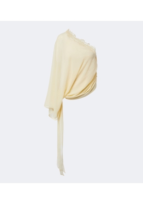 De La Vali Elia one-shoulder georgette top
