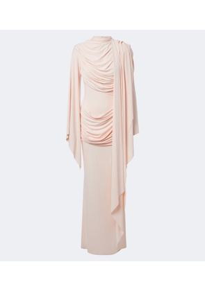 De La Vali Perisa draped caped jersey maxi dress