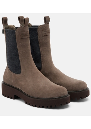 Brunello Cucinelli Monili suede Chelsea boots