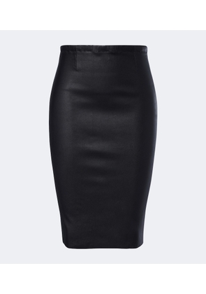 Stouls Gilda leather midi skirt