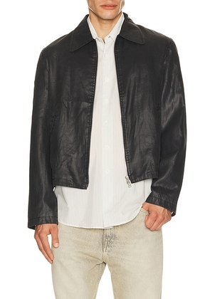 Our Legacy Mini Jacket Worker in Lacquer Black Mirror Tencel - Black. Size 48 (also in 50, 52).