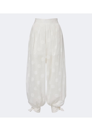 Zimmermann Solstice polka-dot cotton balloon pants