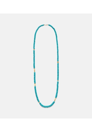Ileana Makri Horizon 18kt and 9kt gold beaded necklace with turquoises