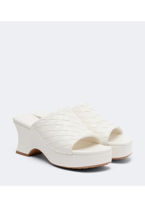 Bottega Veneta Rosita Intrecciato leather wedge mules
