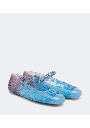 Jimmy Choo Jelly crystal-embellished ballet flats