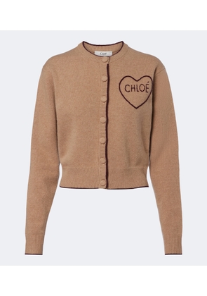 Chloe Logo wool and cashmere cardigan