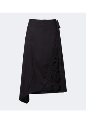 SIR Klara asymmetric cotton midi skirt