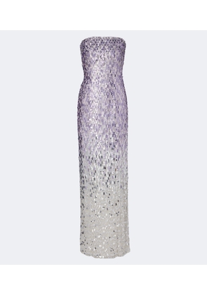 Jenny Packham Lucille sequined strapless gown