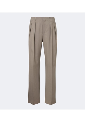 Saint Laurent Pleated wool and mohair straight pants