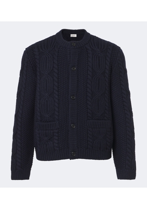 Saint Laurent Cable-knit wool cardigan
